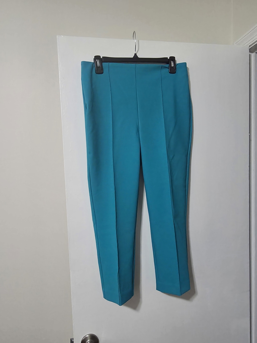 Teal Cropped Women's Dress Pants